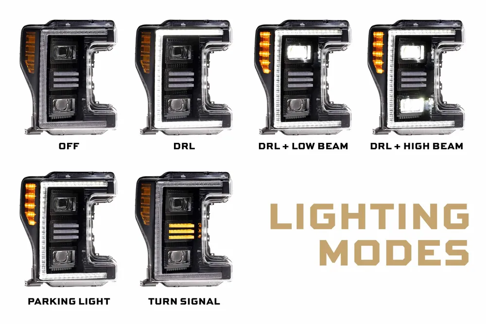 Morimoto XB Hybrid LED Headlights: Ford Super Duty (17-19 / Set) - view 3