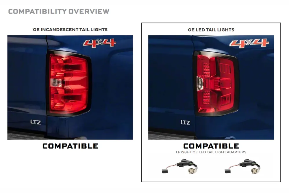 Morimoto XB LED Harness: 14-18 Silverado/Sierra OE LED Tail Adapters (Set) - view 2