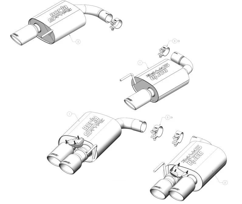 Borla Exhaust System - Mustang Ecoboost '24-'25 2.3L 4 CYL