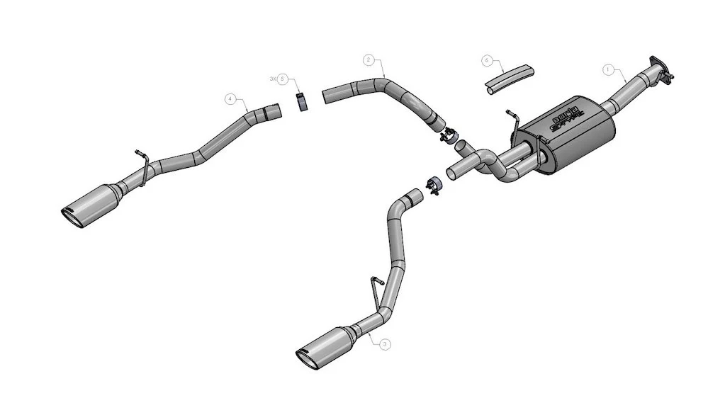 Borla Exhaust System - RAM 1500 '19 Atak Black Chrome TP