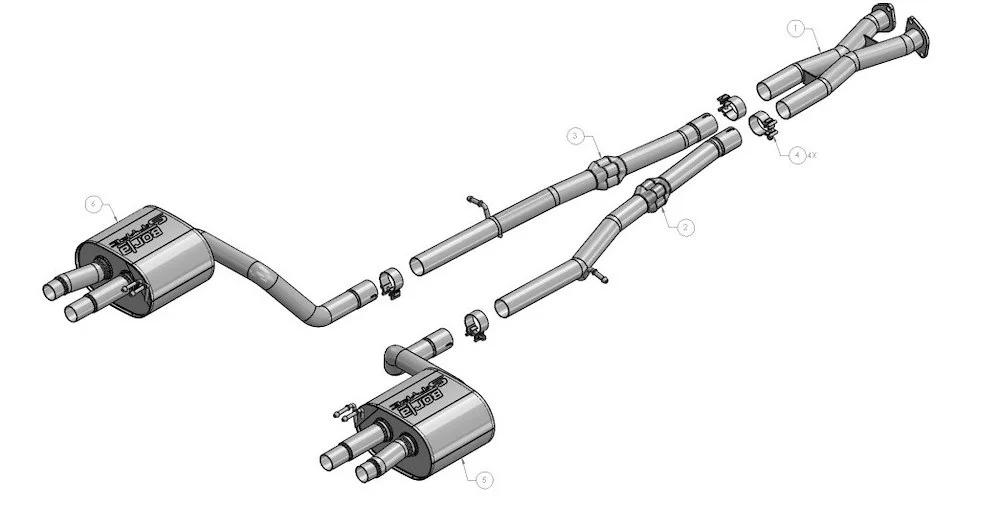 Borla Exhaust System - Stinger '22-'23 3.3L V6 Turbo at RW