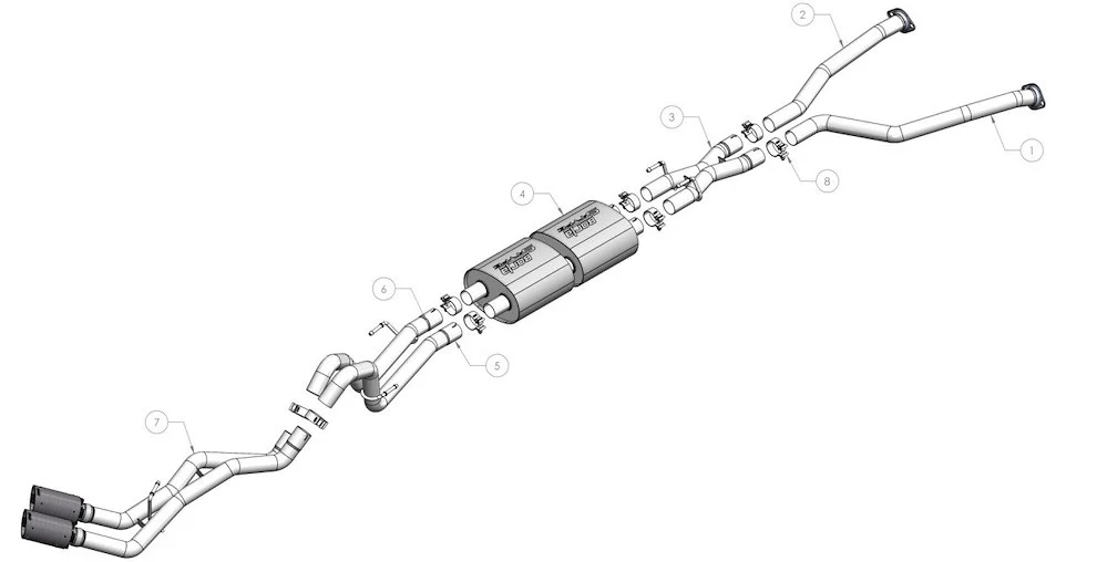 Borla Exhaust System - Tundra '22-'24 3.4L V6 at 2+4WD 4DR (140939BC)