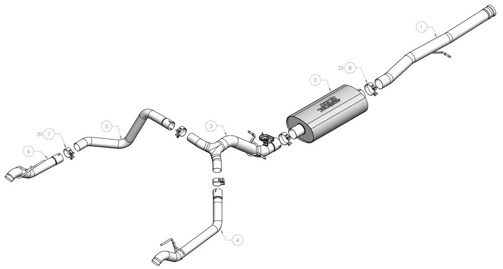 Borla Exhaust System - SILV/ Sierra 1500 2024 (Except ZR2 (140993)