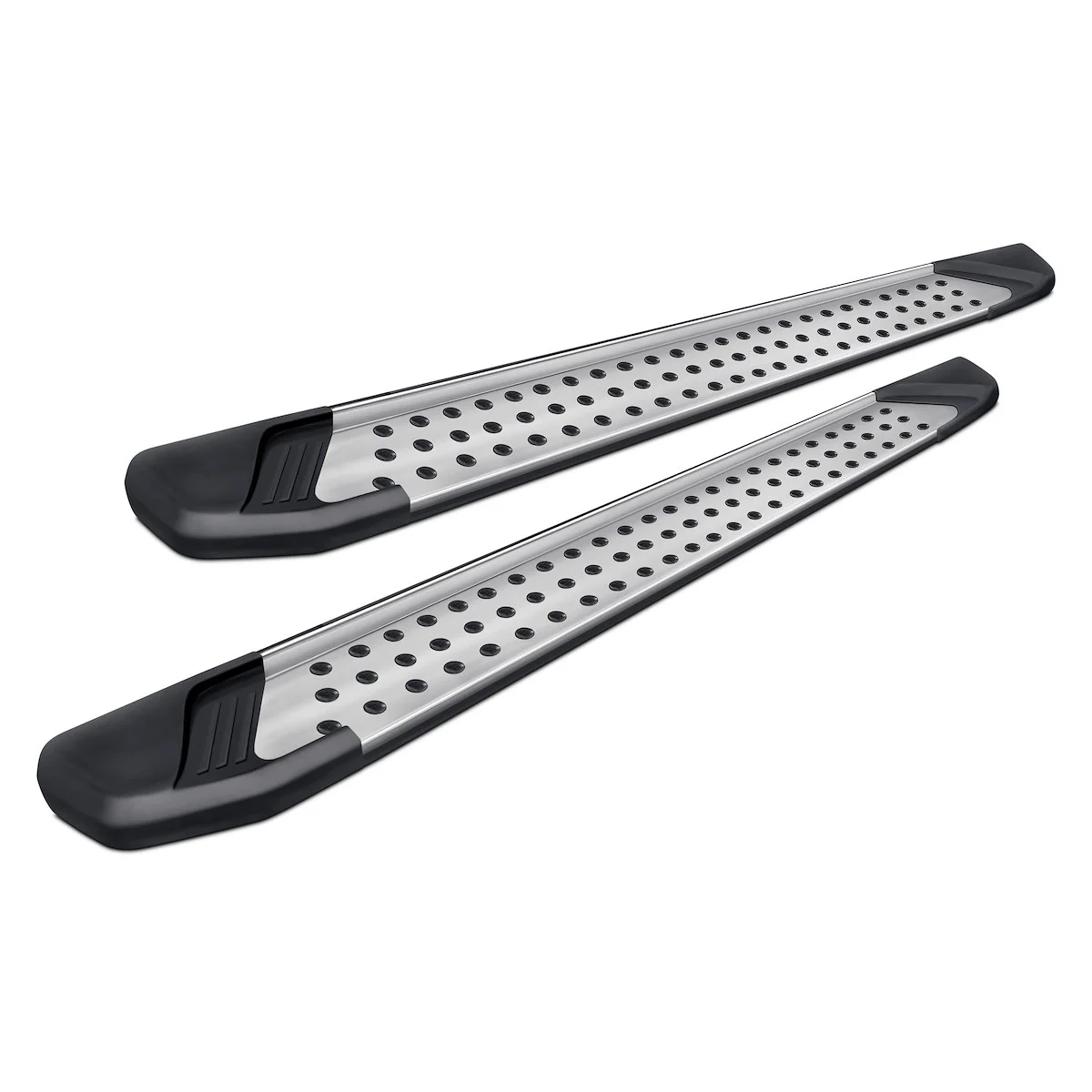 Black Horse Silver Vortex Running Boards