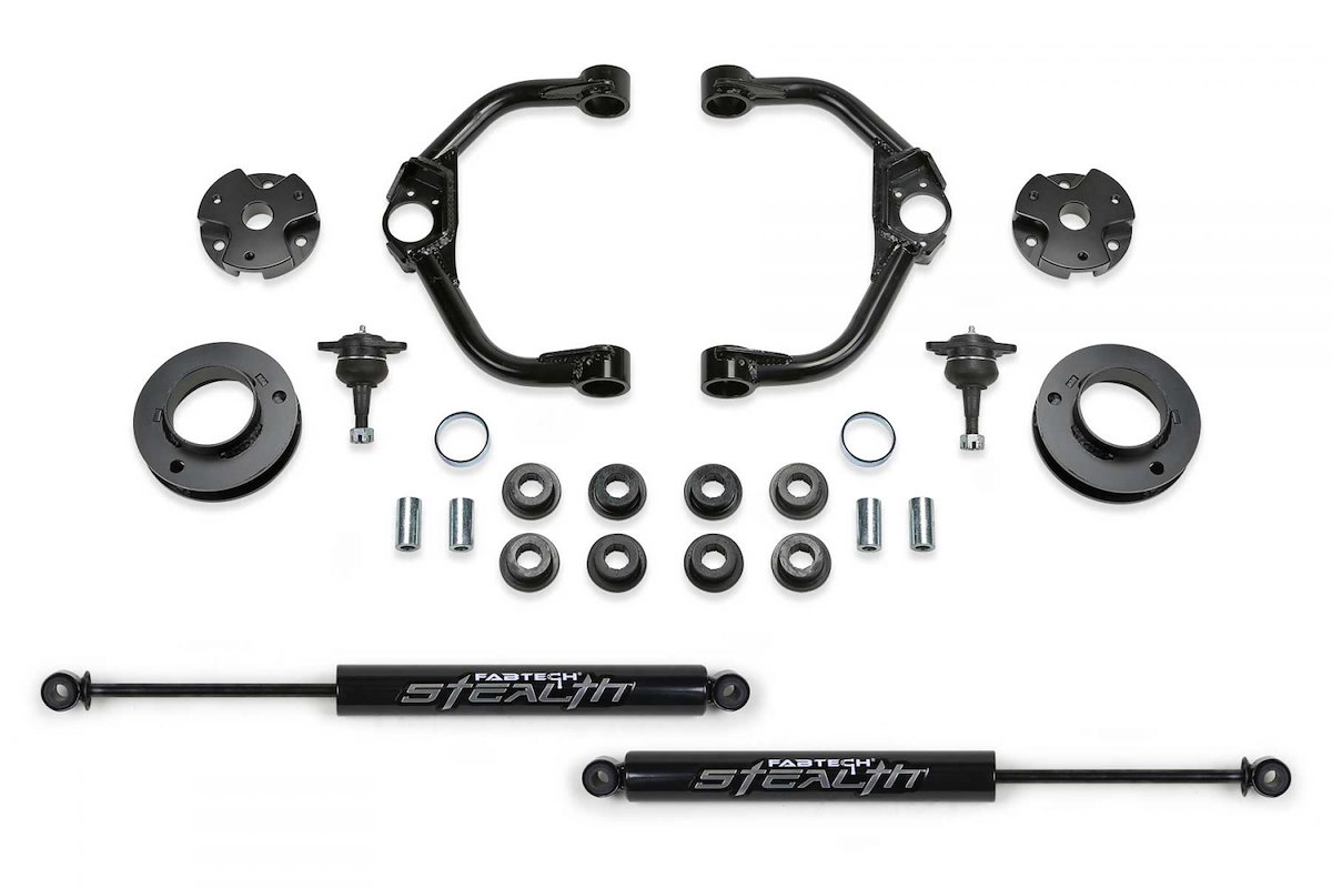 Fabtech 3- Ball Joint UCA Lift Kit w/ Rear Stealth Shocks