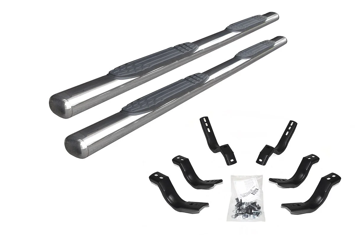Go Rhino 4" 1000 Series Side Steps Kit - 2019-2026 Chevrolet Silverado 1500 + 7 more (104404780PS)