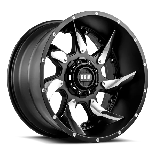 GRID Off-Road GD01 20x9.0 6x135/6x139.7 15mm Offset - Matte Black