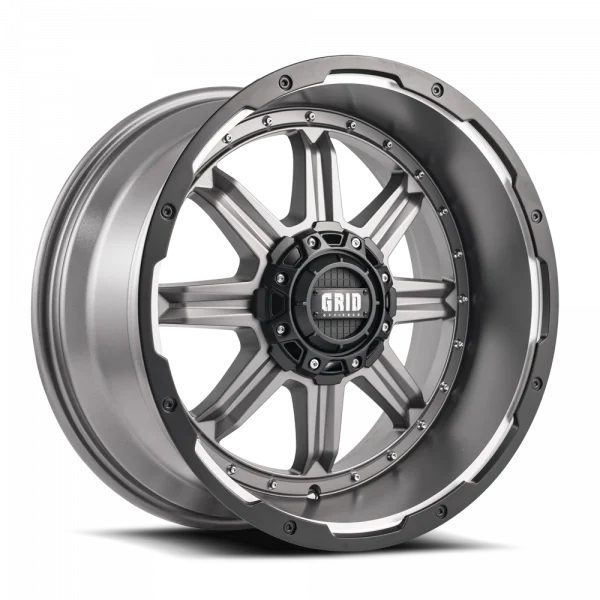 GRID Off-Road GD10 20x10.0 5x150 -25mm Offset - Matte Anthracite / Blk Lip