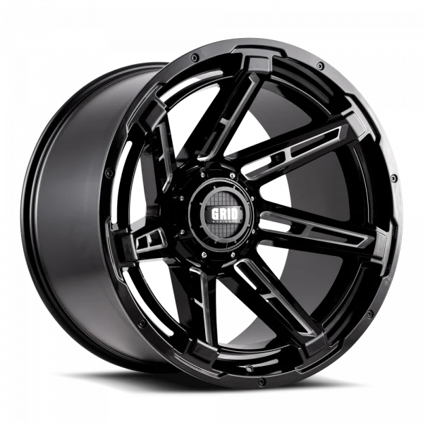 GRID Off-Road GD12 18x9.0 8x180 0mm Offset - Gloss Black / Milled