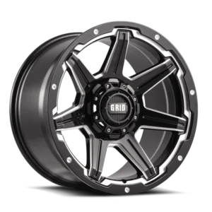 GRID Off-Road GD06 20x10.0 6x135/6x139.7 -25mm Offset - Gloss Black / Milled