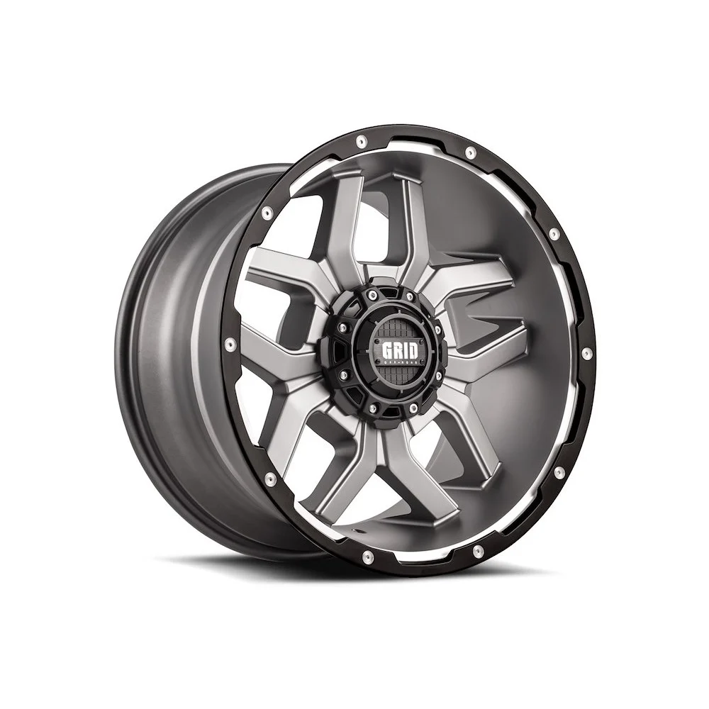 GRID Off-Road GD07 20x9.0 5x114.3/5x127 0mm Offset - Matte Anthracite / Blk Lip