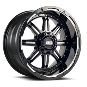 GRID Off-Road GD10 18x9.0 6x135/6x139.7 -12mm Offset - Gloss Black / Milled