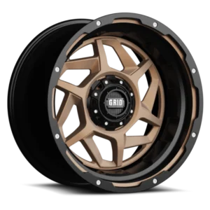 GRID Off-Road GD14 20x9.0 5x150 0mm Offset - Gloss Bronze / Blk Lip