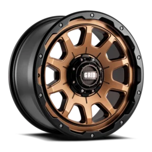 GRID Off-Road GD15 17x9.0 5x127/5x139.7 0mm Offset - Matte Bronze / Blk Lip
