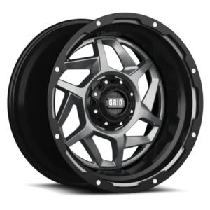 GRID Off-Road GD14 20x9.0 6x135/6x139.7 15mm Offset - Matte Anthracite / Blk Lip