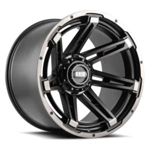 GRID Off-Road GD12 24x14.0 5x127/5x139.7 -76mm Offset - Double Dark Tint / Mt Blk Lip