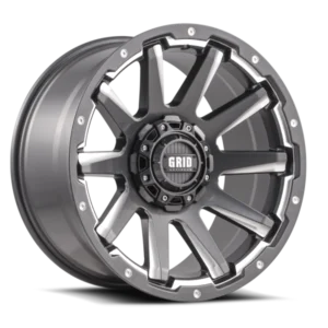 GRID Off-Road GD05 18x9.0 6x139.7 35mm Offset - Gloss Graphite / Milled