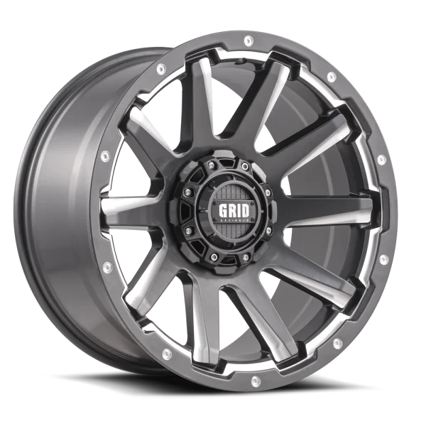 GRID Off-Road GD05 18x9.0 5x150 0mm Offset - Gloss Graphite / Milled