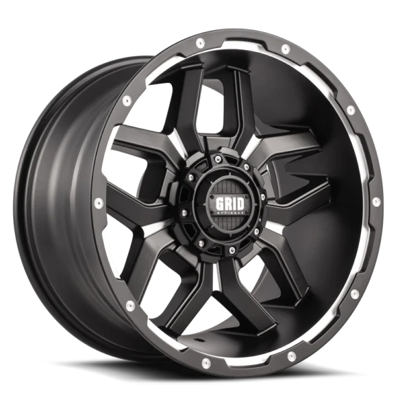 GRID Off-Road GD07 18x9.0 8x165.1 15mm Offset - Matte Black / Milled