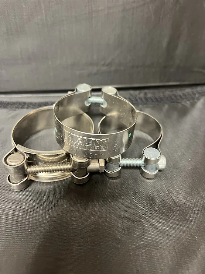 Helix Racing Stainless Steel Muffler Clamps 2.1