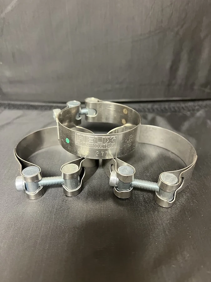 Helix Racing Stainless Steel Muffler Clamps 2.4