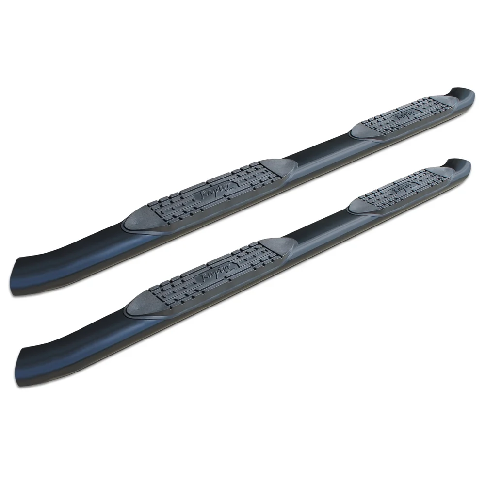 Raptor 5' Curved Black Oval Step Bars