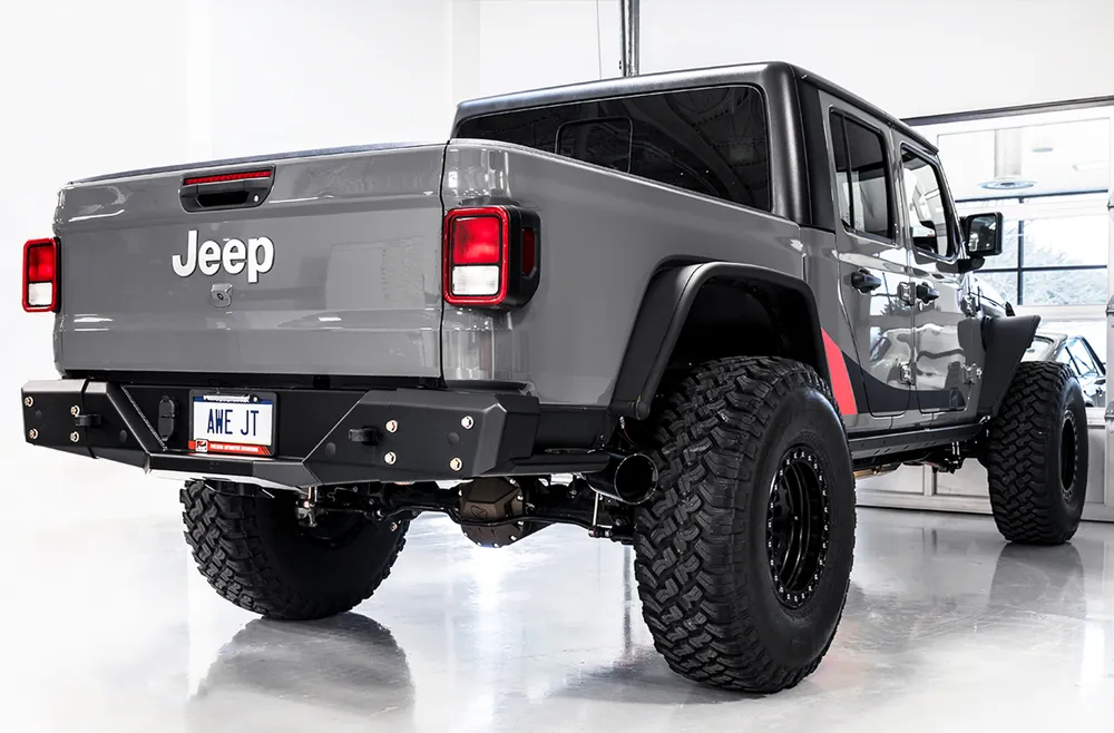 AWE Tuning Tread Edition Catback Dual Exhaust for Jeep JT 3.6L - Diamond Black Tips (3015-33101)