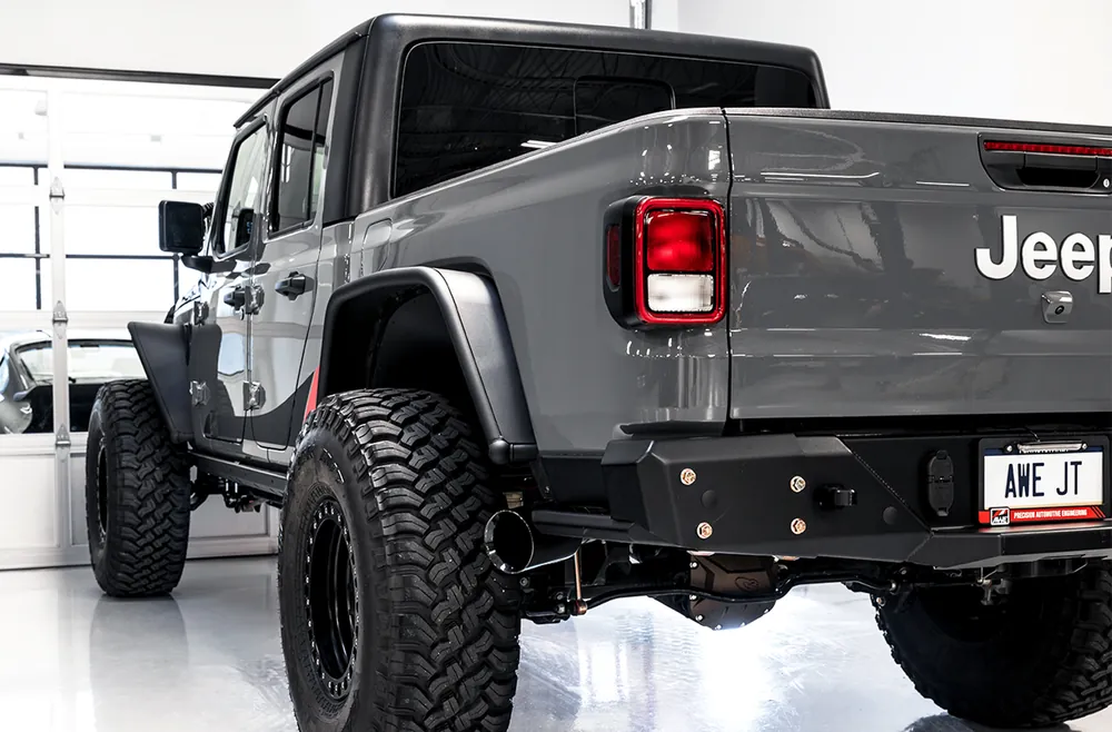 AWE Tuning Tread Edition Catback Dual Exhaust for Jeep JT 3.6L - Diamond Black Tips (3015-33101)