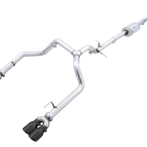 AWE Tuning 0FG Catback Split Rear Exit Exhaust for 4th Gen Silverado/Sierra 1500 5.3L (With Bumper Cutouts) - Quad Diamo