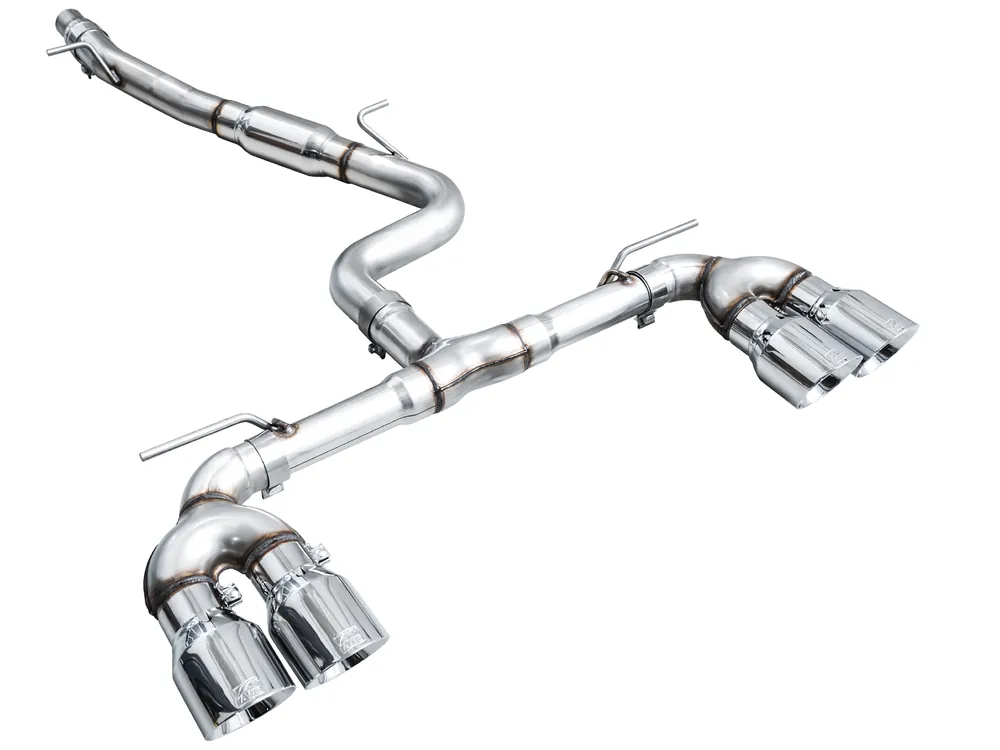 AWE Tuning Track Edition Exhaust for Volkswagen MK8 Golf R - Chrome Silver Tips (3020-42658)