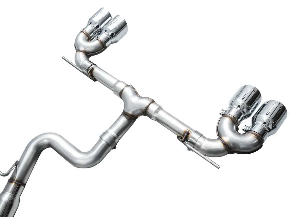 AWE Tuning Track Edition Exhaust for Volkswagen MK8 Golf R - Chrome Silver Tips (3020-42658)