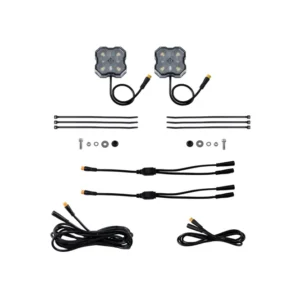 Diode Dynamics Stage Series Single-Color LED Rock Light White Diffused M8 (2-pack) (DD7456)