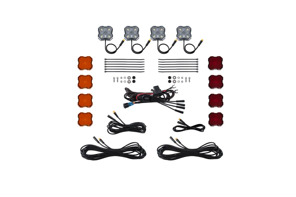 Diode Dynamics Single-Color Rock Light Installer Kit (4-pack) (DD7738)