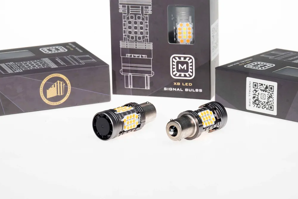 Morimoto 1156: XB LED Bulbs (Amber / Set)