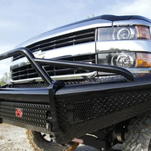 Fab Fours Black Steel Front Bumper - Chevrolet Silverado 2500HD-3500HD (CH08-S2062-1)