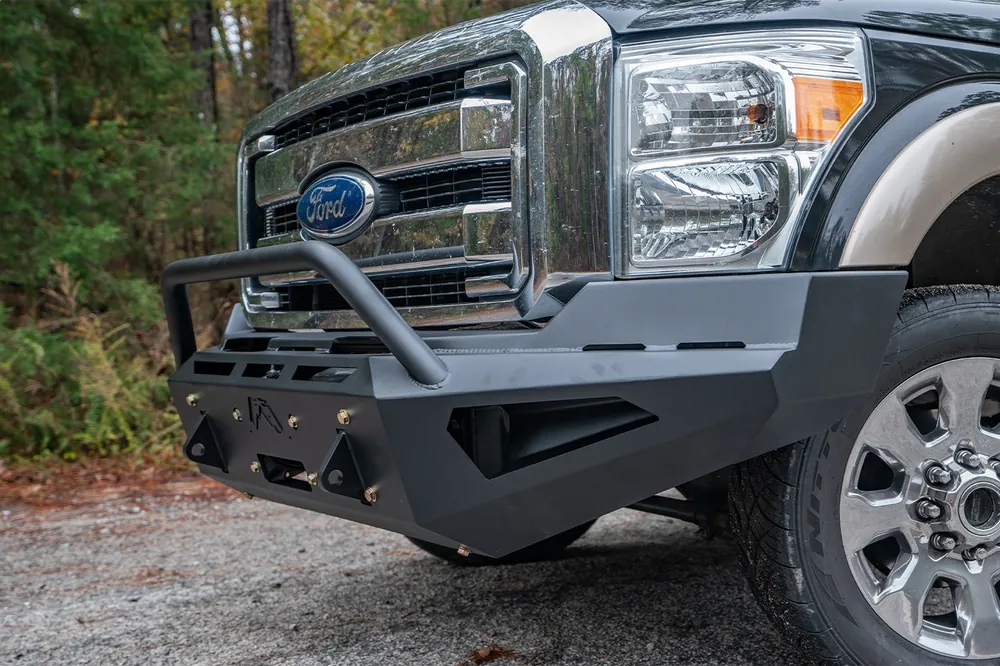 Fab Fours Red Steel Front Bumper - Ford Super Duty (FS11-RS2562-1)