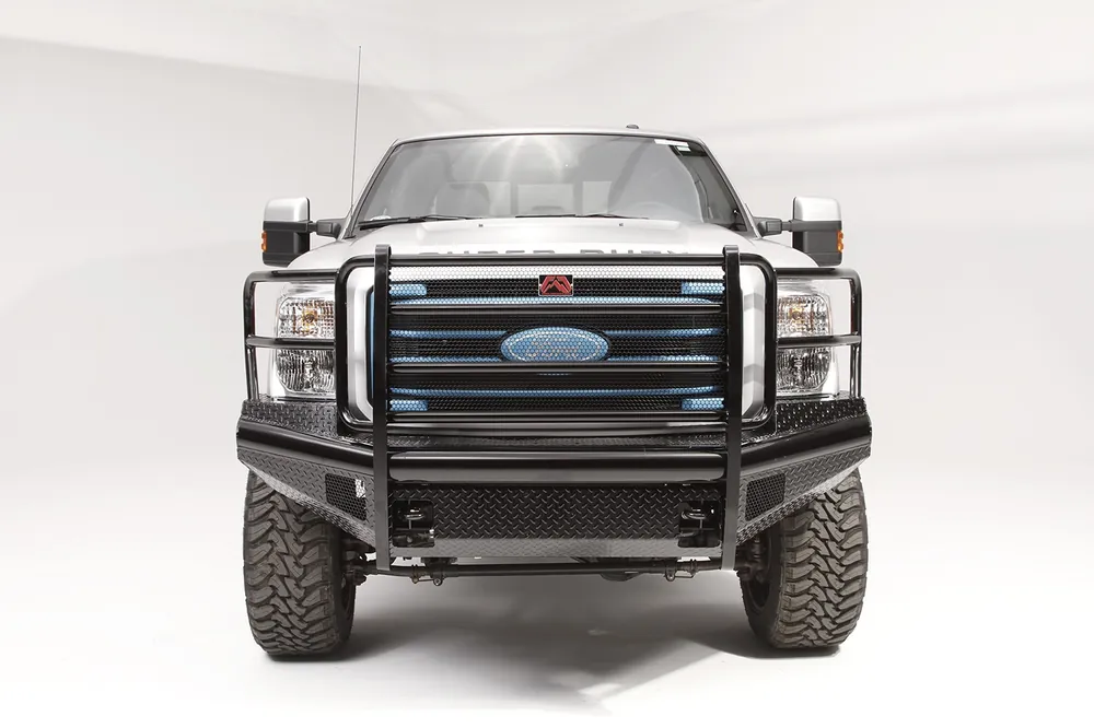 Fab Fours Black Steel Front Bumper - Ford Super Duty (FS11-S2560-1)