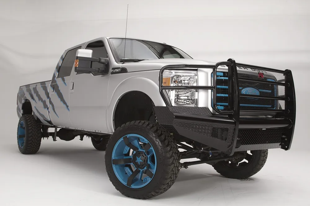 Fab Fours Black Steel Front Bumper - Ford Super Duty (FS11-S2560-1)