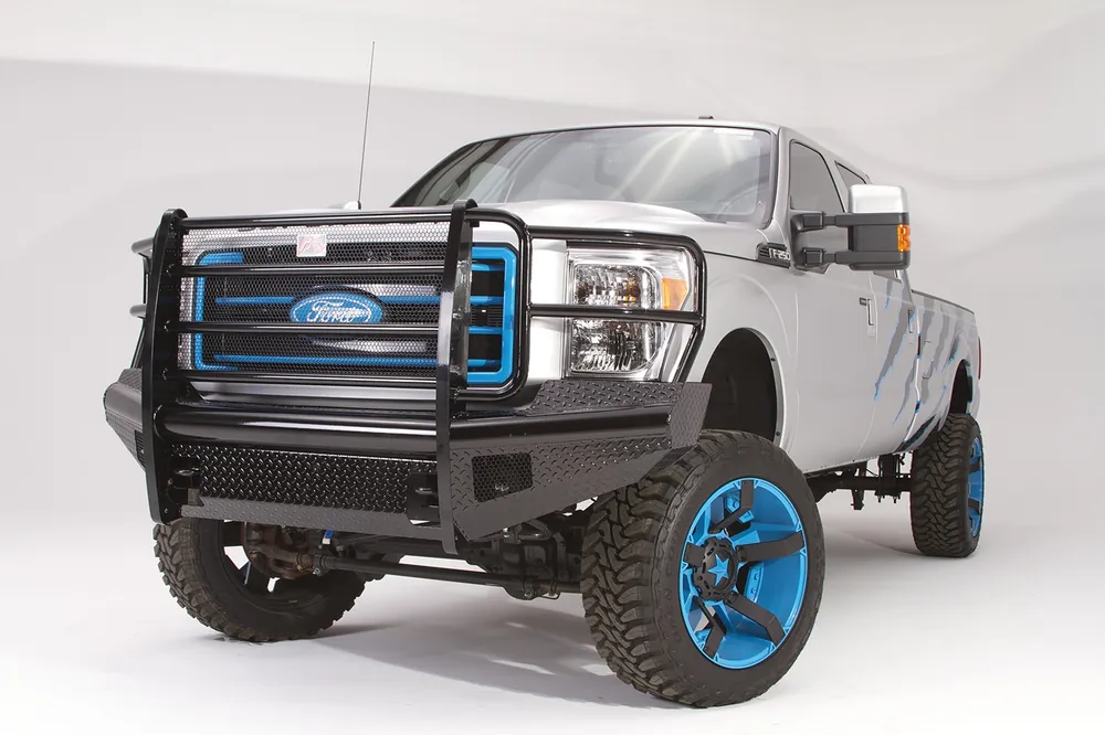 Fab Fours Black Steel Front Bumper - Ford Super Duty (FS11-S2560-1)