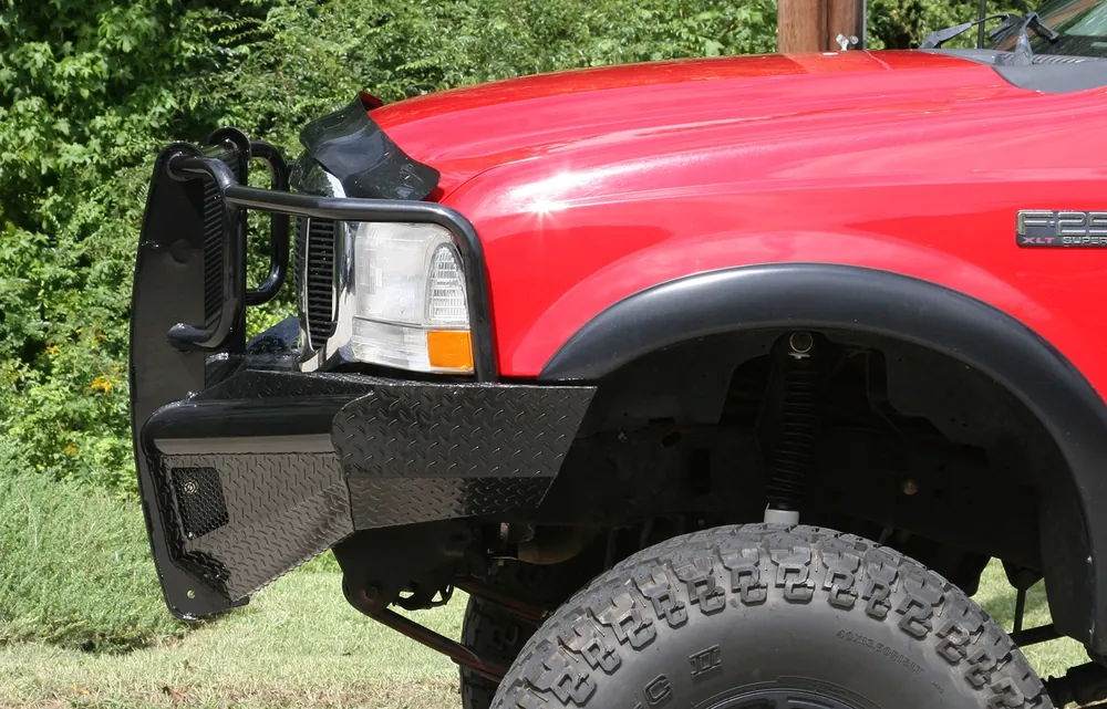 Fab Fours Black Steel Front Bumper - Ford Super Duty (FS99-S1660-1)