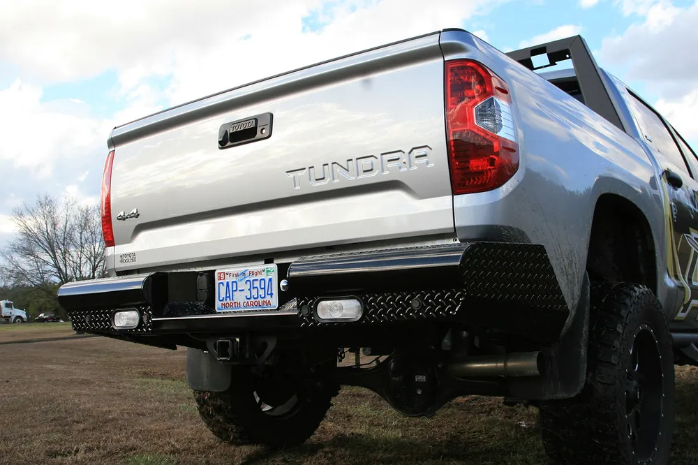 Fab Fours Black Steel Rear Bumper - Toyota Tundra (TT14-T2850-1)