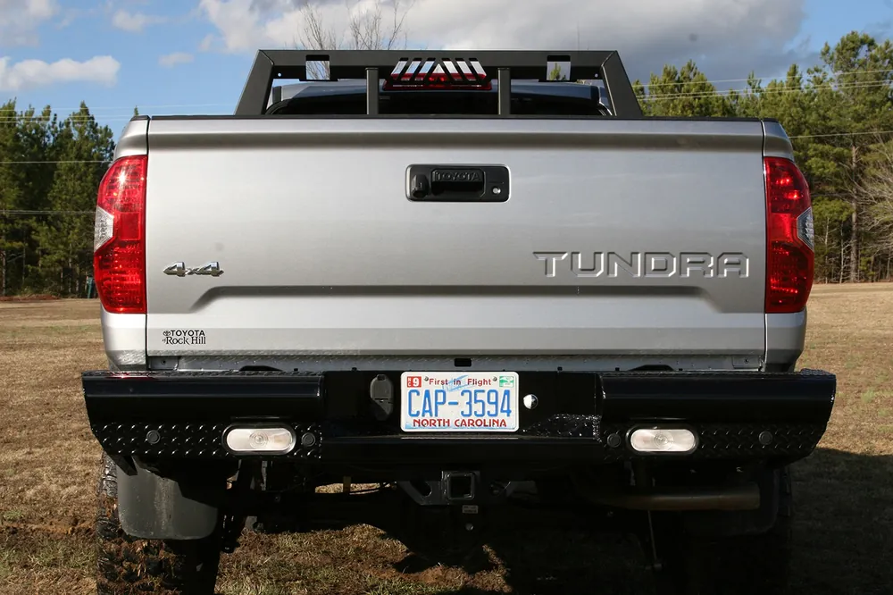 Fab Fours Black Steel Rear Bumper - Toyota Tundra (TT14-T2850-1)