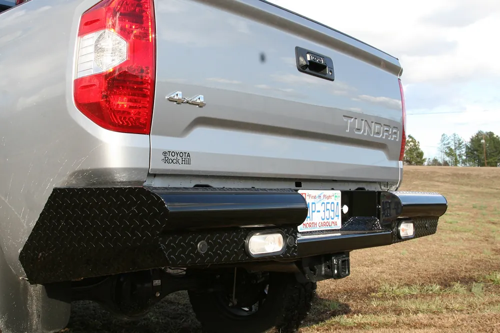 Fab Fours Black Steel Rear Bumper - Toyota Tundra (TT14-T2850-1)