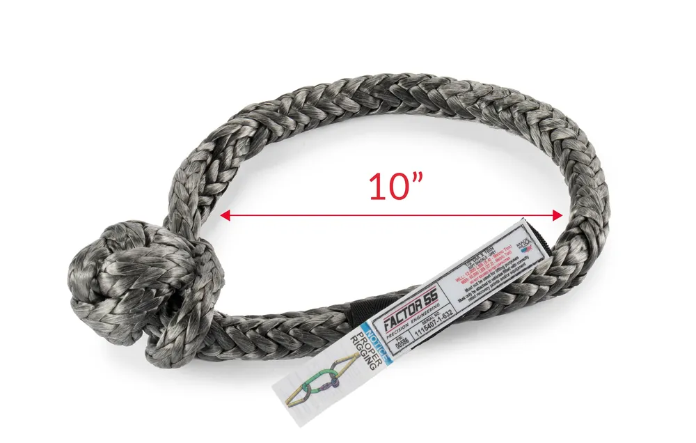 Factor 55 1/2"X10" STD Soft Shackle Grey