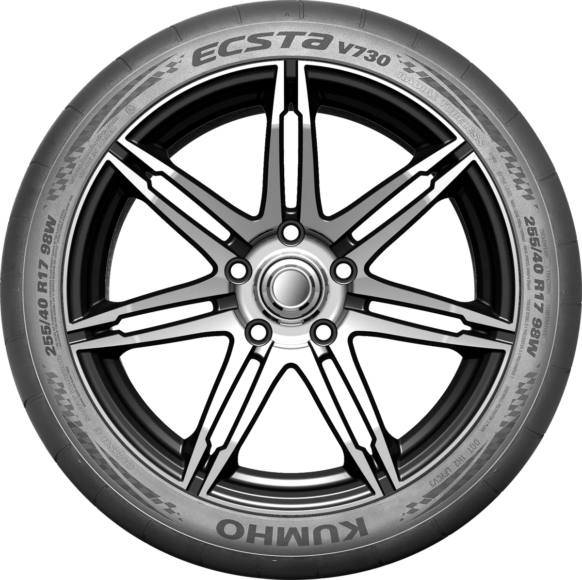 Kumho Ecsta V730 tire - side view