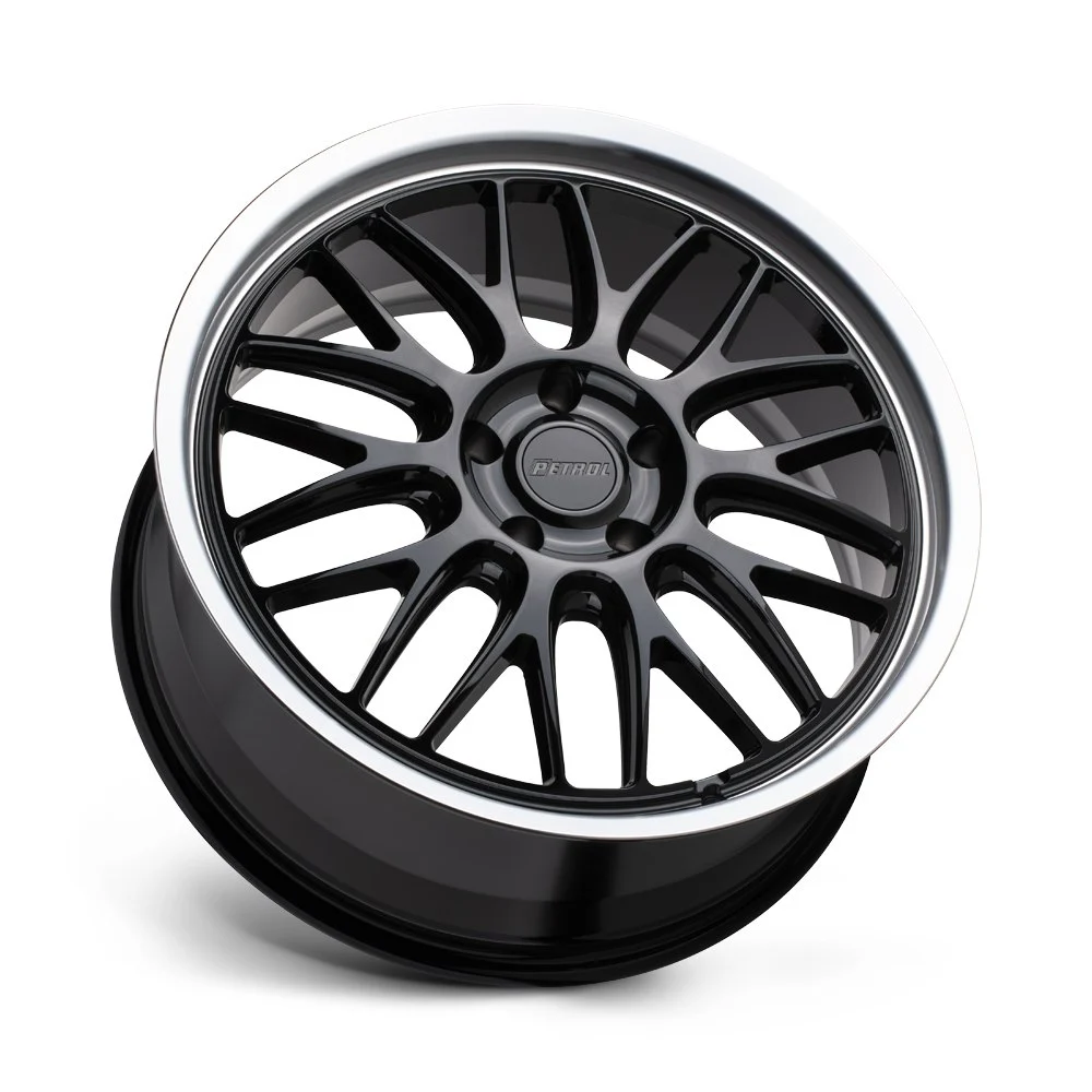 Petrol P4C 17x8 5x114.3 40mm Offset - Gloss Black Machined - Image 2