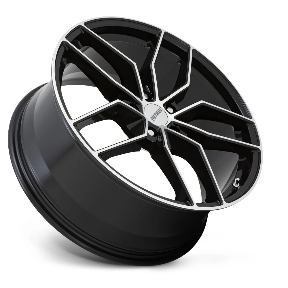 Petrol P5C 18x8 5x115 40mm Offset - Gloss Black Machined - Image 2