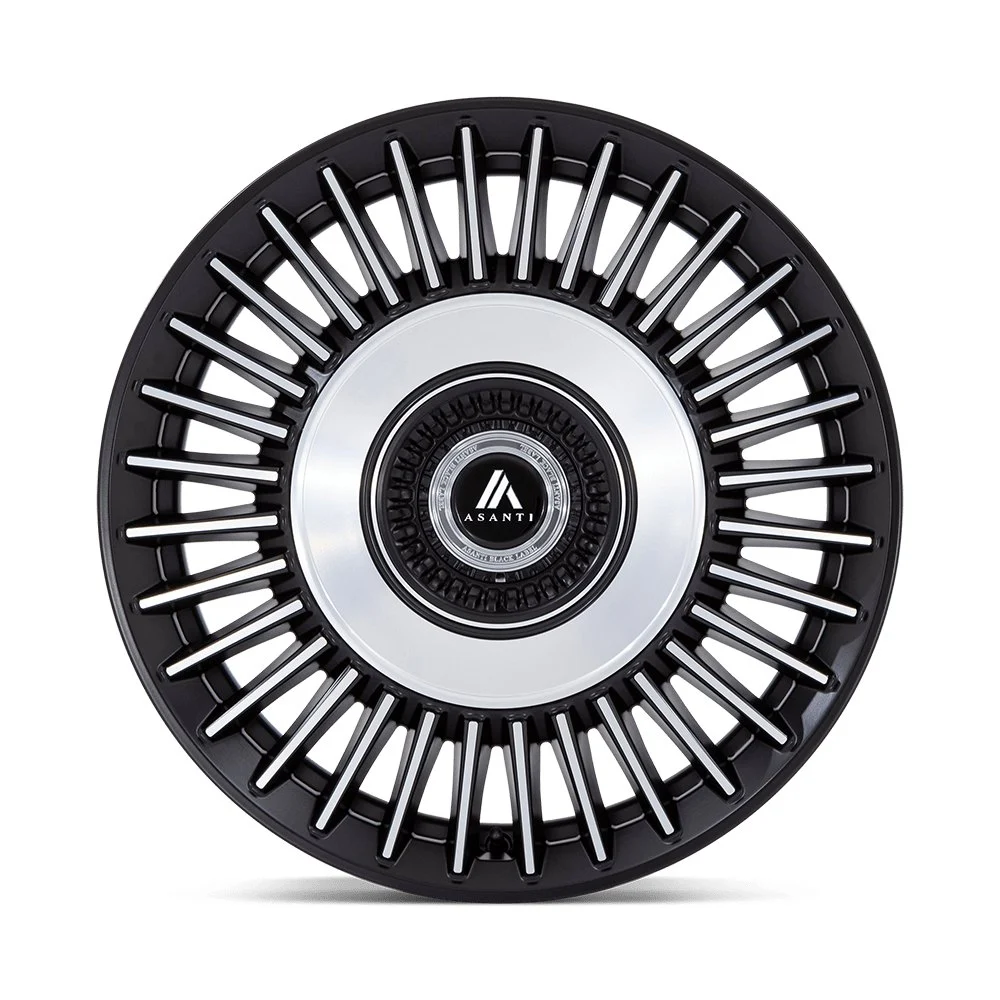 Asanti AB040 Tiara 22x10.5 5x112/5x120 38mm Offset - Satin Black Machined - Image 3