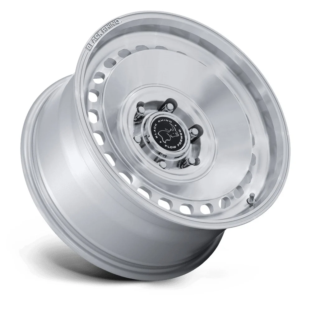 Black Rhino BR036 Basin 17x8 6x130 32mm Offset - Gloss Silver Machined - Image 2