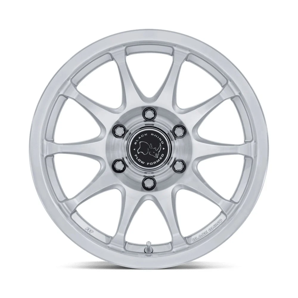 Black Rhino BR038 Ronin 17x8.5 6x139.7 0mm Offset - Gloss Silver Machined Face - Image 3